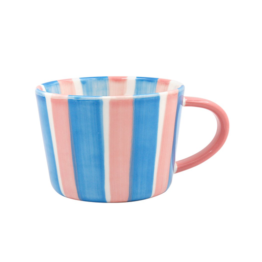 Striped Pink & Blue Mug