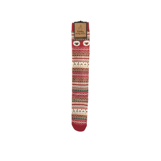 Nordic Blush Sheep Welly Socks