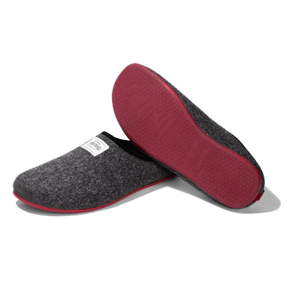 Mercredy Charcoal & Burgundy Slippers