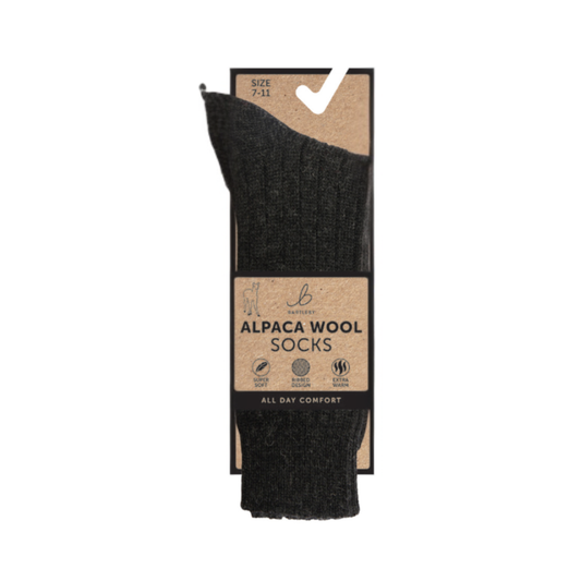 Alpaca Wool Charcoal Socks