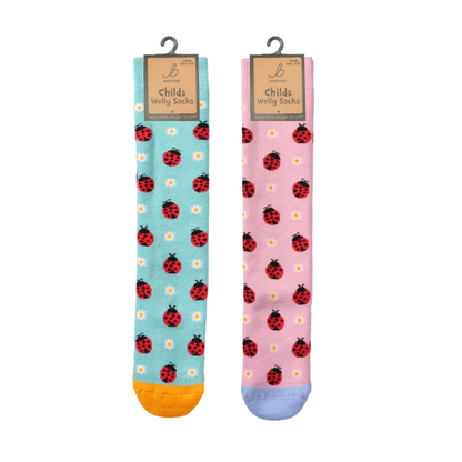 Ladybird Blue Welly Socks (Kids)