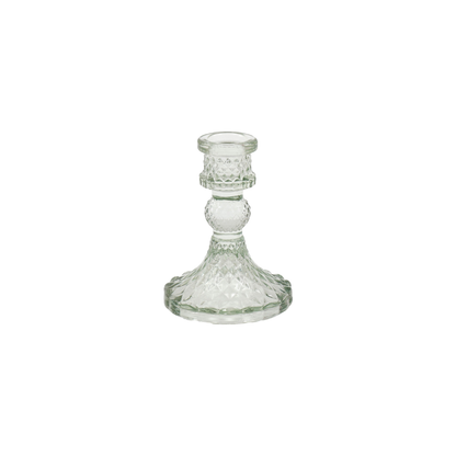 Seaglass Green Glass Dinner Candle Holder