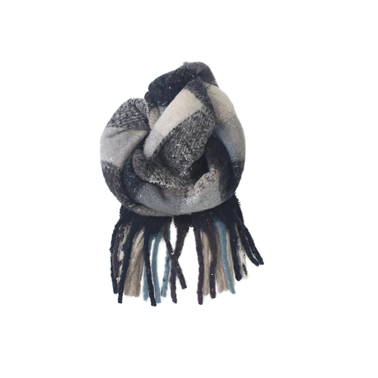 Black, Grey & Blue Cosy & Comfy Scarf