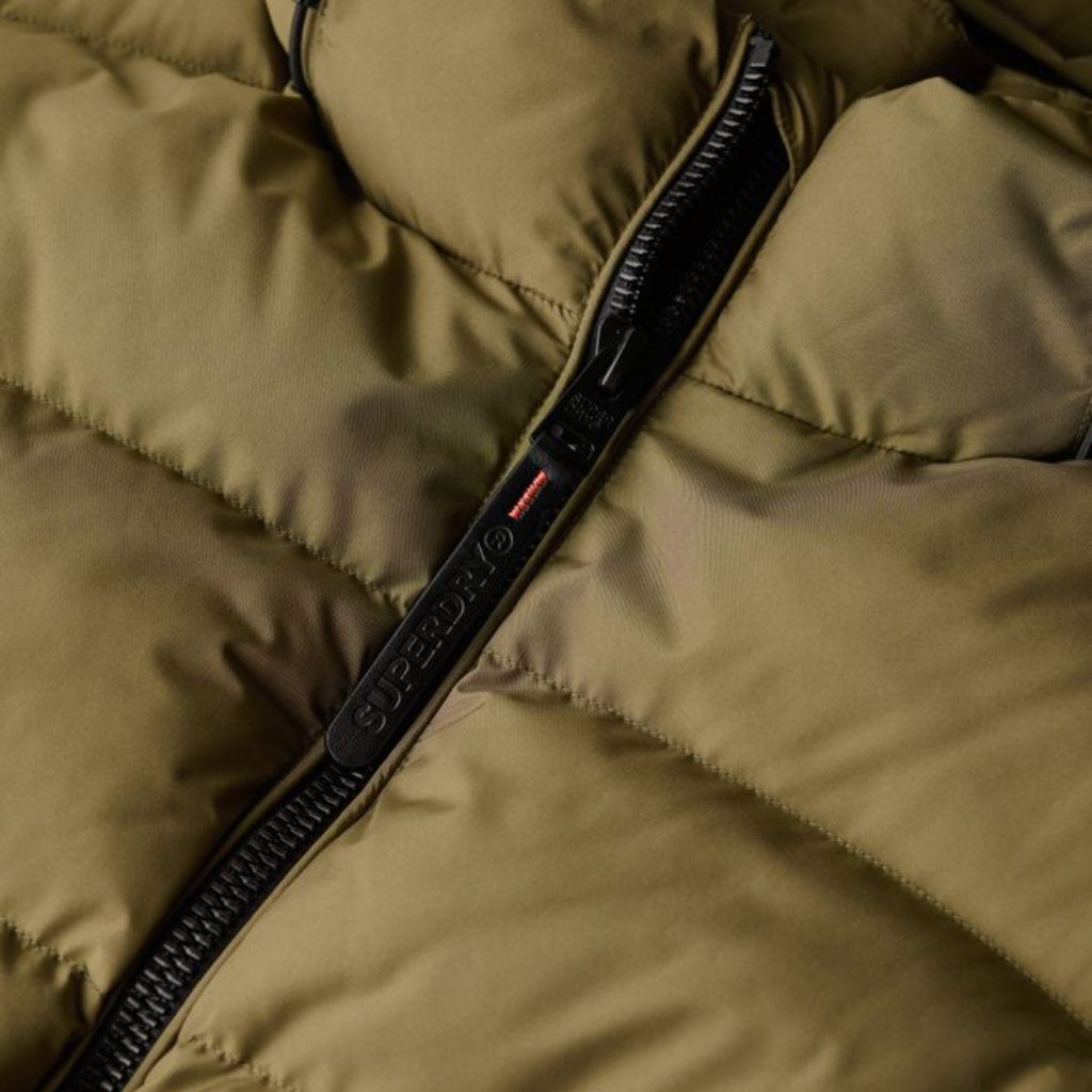 Superdry Hooded Green Puffer Jacket