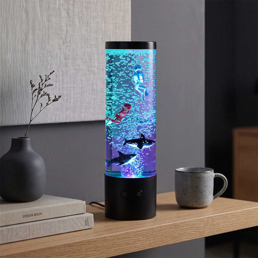 Divers and Sharks Lamp