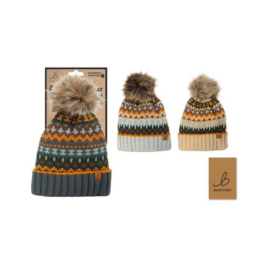Nordic Knit Bobble Hat