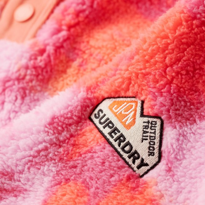 Superdry Super Soft Camo Coral Fleece Jumper