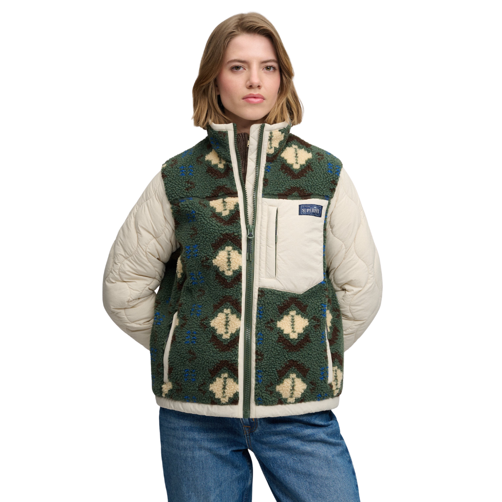 Superdry Quilted Fleece Jacket