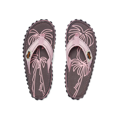 Gumbies Islander Palm Leaf Grey Flip Flops