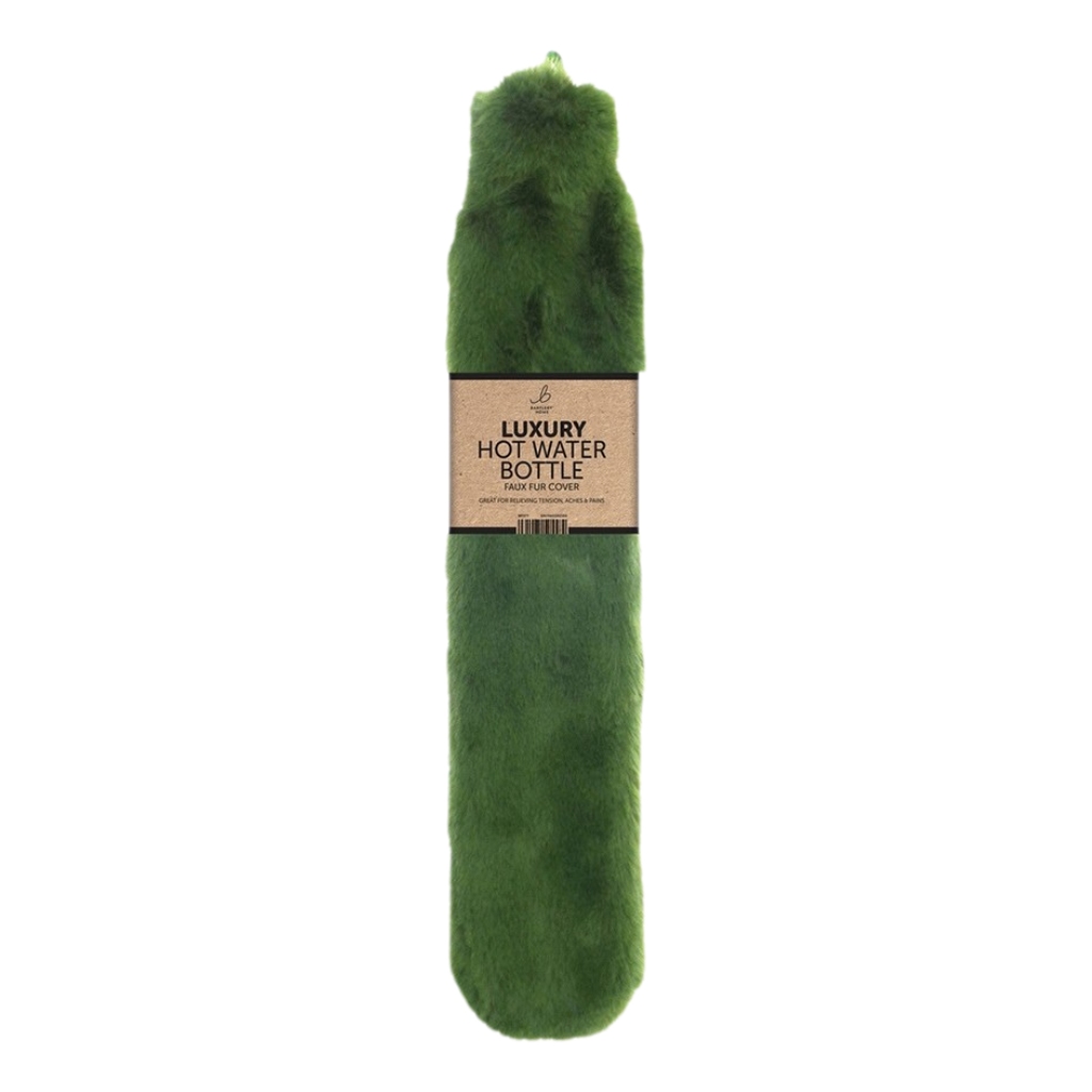 Luxury Green Extra Long Hot Water Bottle