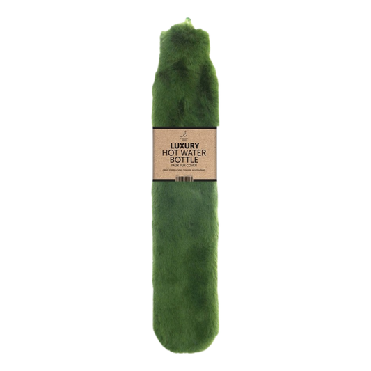 Luxury Green Extra Long Hot Water Bottle