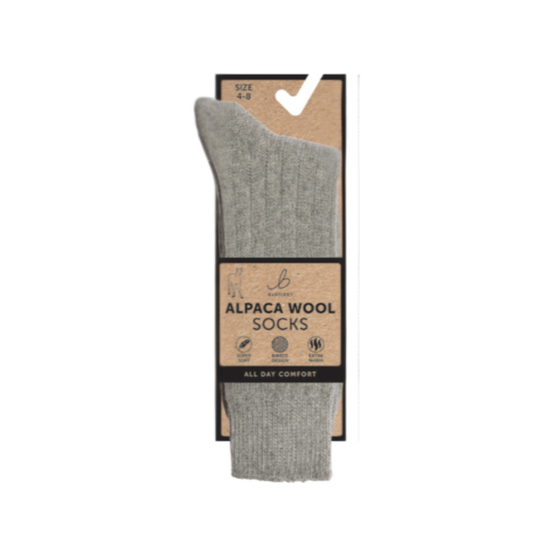 Alpaca Wool Grey Socks