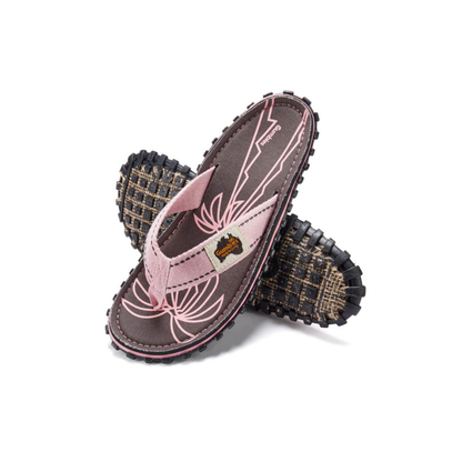Gumbies Islander Palm Leaf Grey Flip Flops