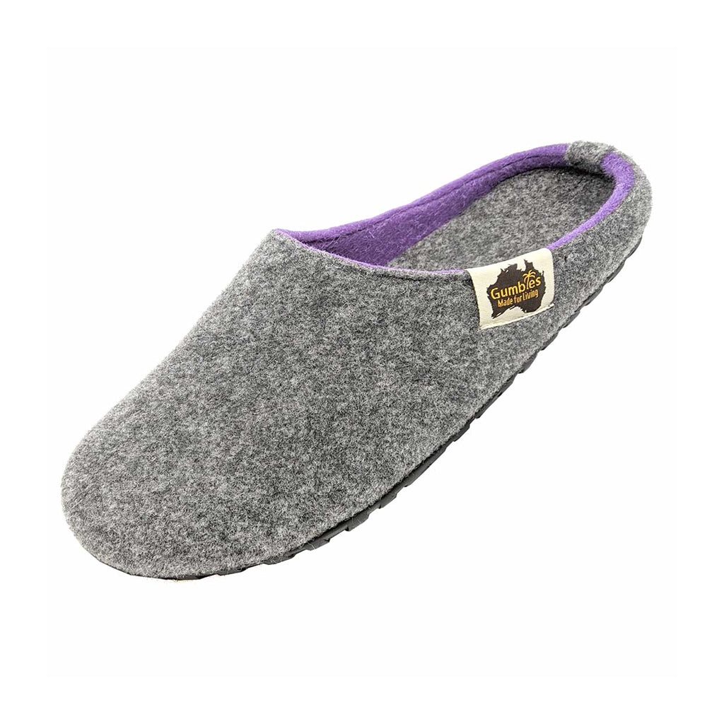 Gumbies Outback Grey & Purple Slippers