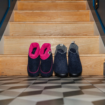 Gumbies Brumby Navy & Grey Slipper Boots