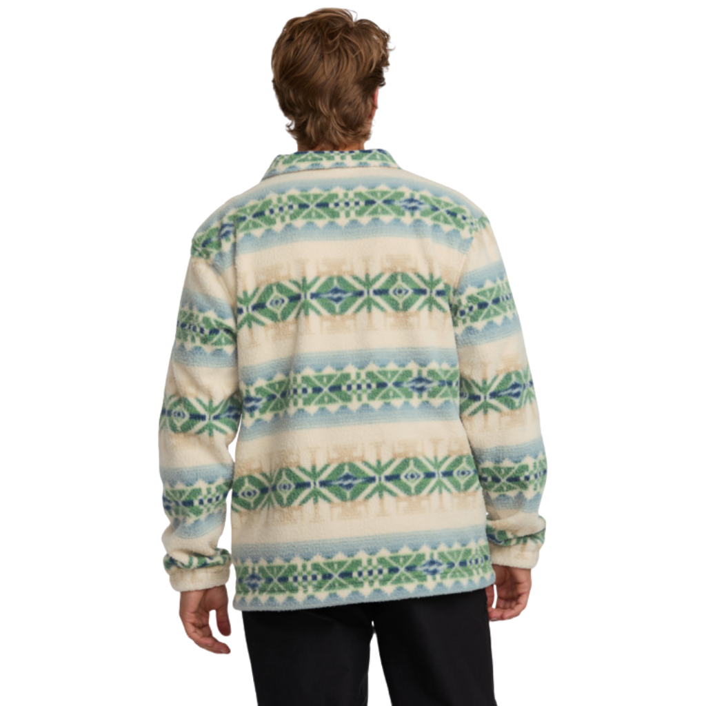 Billabong Half Zip Patterned Fleece Jumper