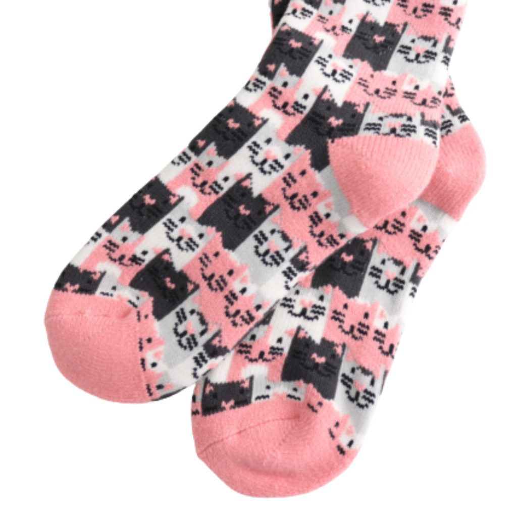 Miss Sparrow Happy Cats Winter Socks