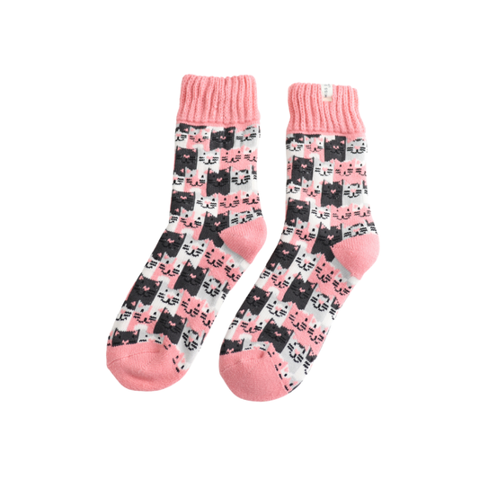 Miss Sparrow Happy Cats Winter Socks