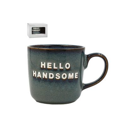 Hello Handsome Reactive Glaze Mug