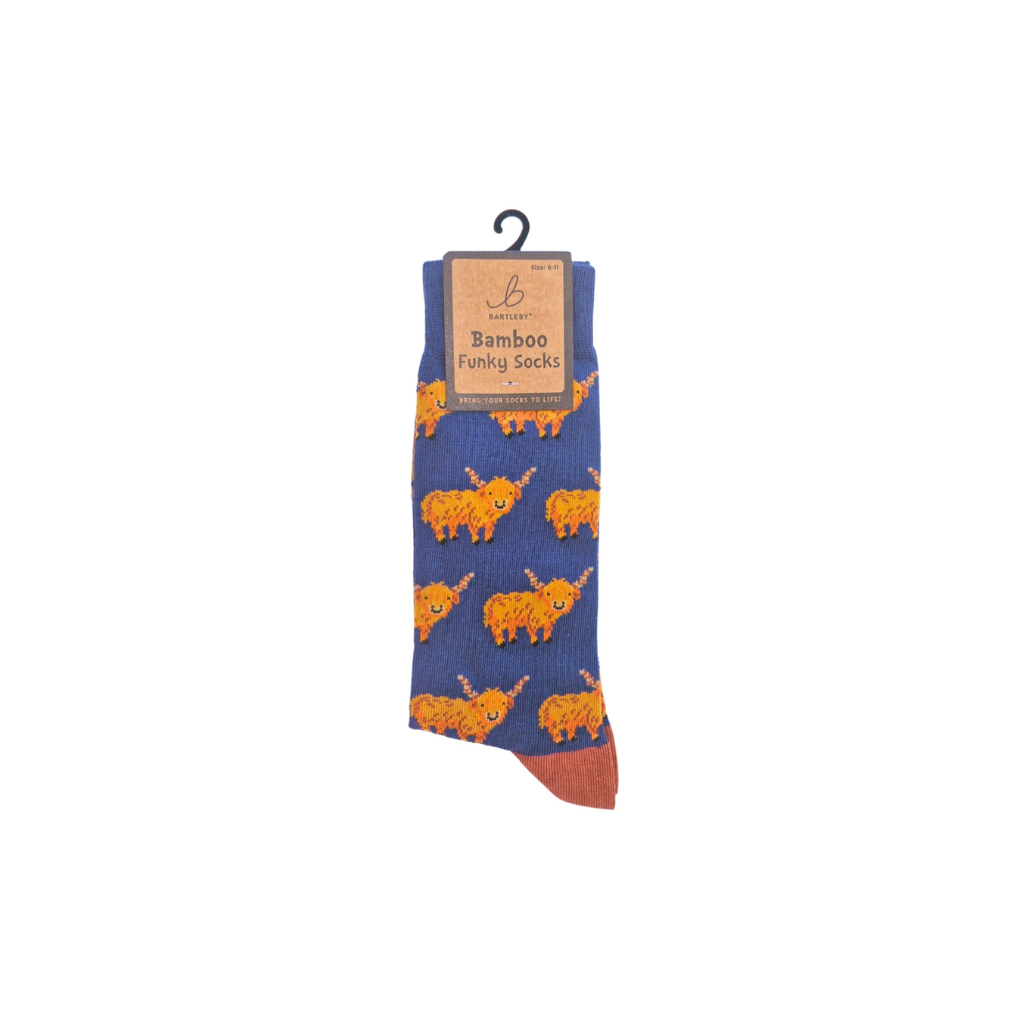 Bamboo Highland Cow Socks (6 - 11)