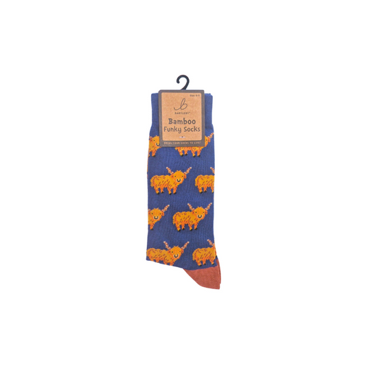 Bamboo Highland Cow Socks (6 - 11)
