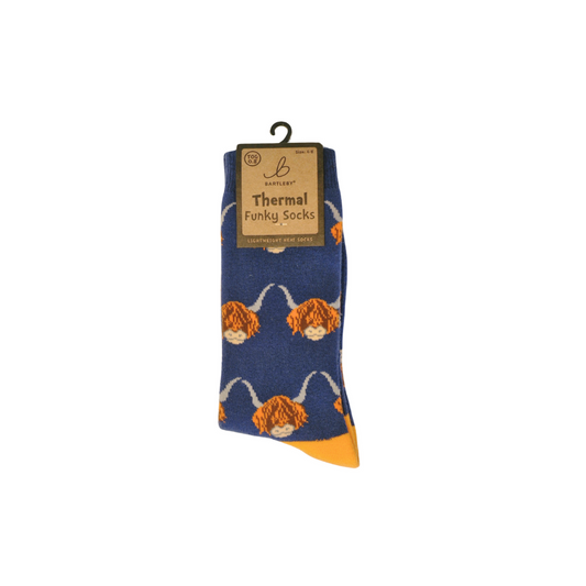 Highland Cow Thermal Socks (4 - 8)