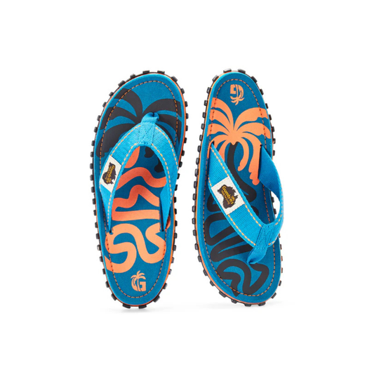 Gumbies Islander Blue Palmetto Flip Flops