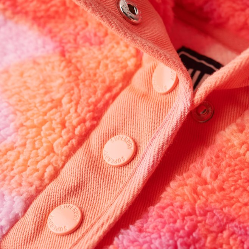 Superdry Super Soft Camo Coral Fleece Jumper