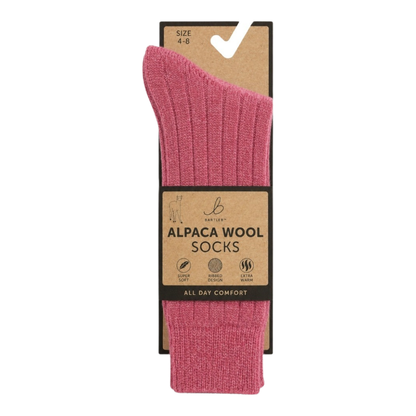 Alpaca Wool Pink Socks