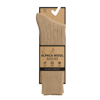 Alpaca Wool Tan Socks