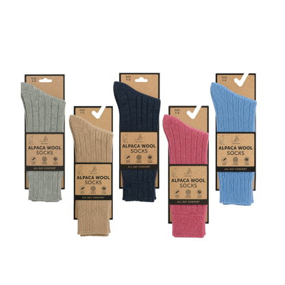 Alpaca Wool Pink Socks