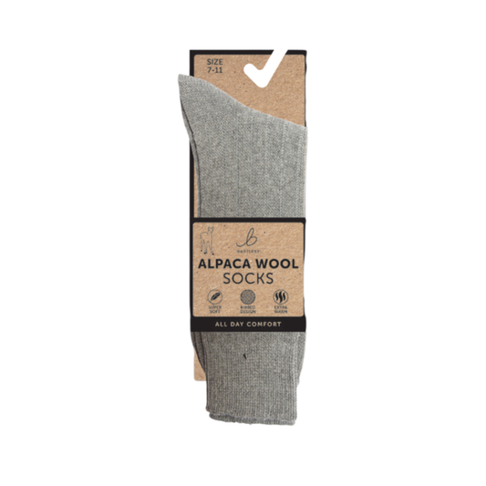Alpaca Wool Light Grey Socks