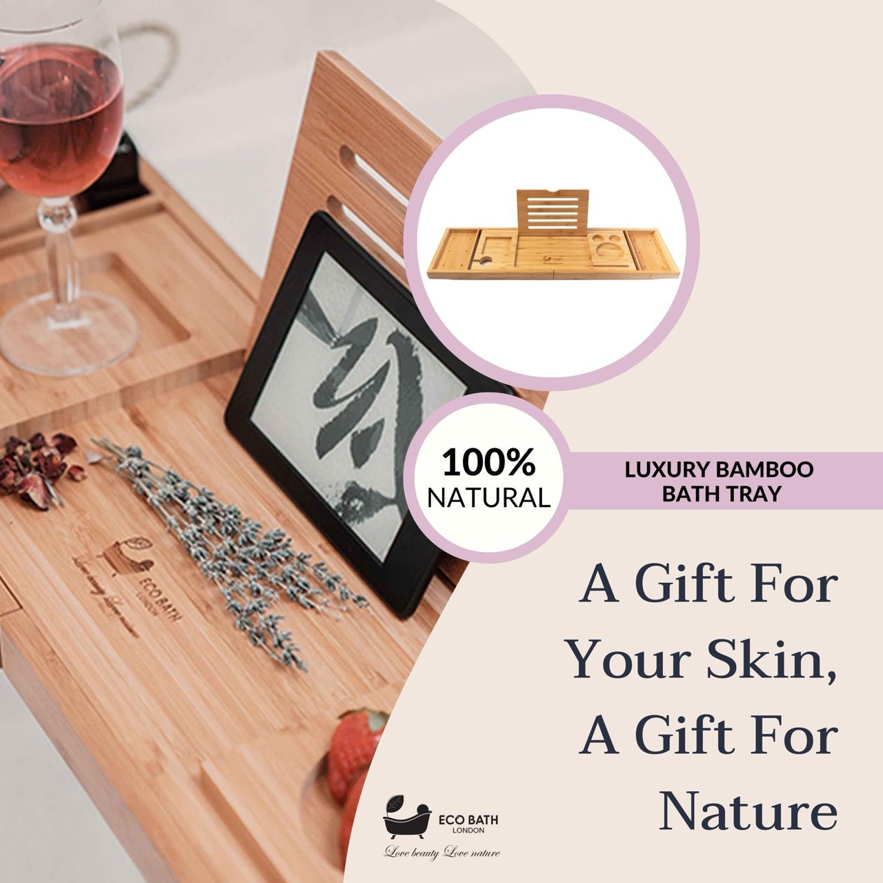 Eco Bath Bamboo Bath Tray