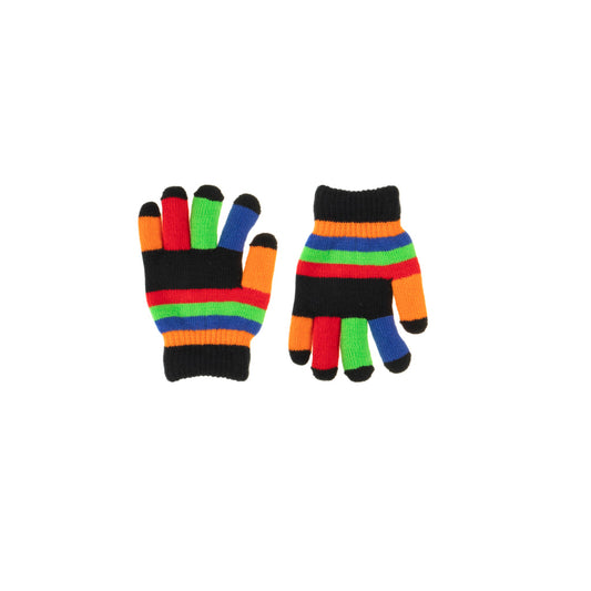 Magic Stripe Kids Black Gloves