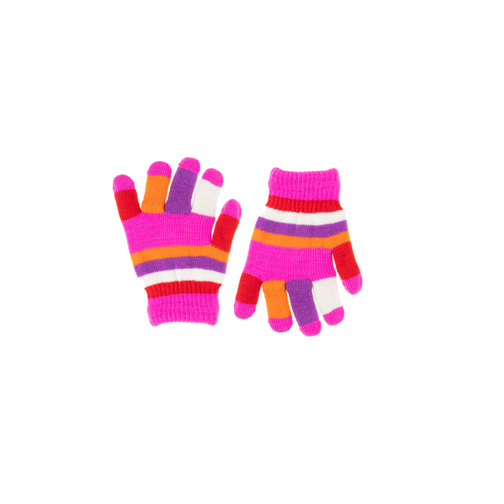 Magic Stripe Kids Pink Gloves