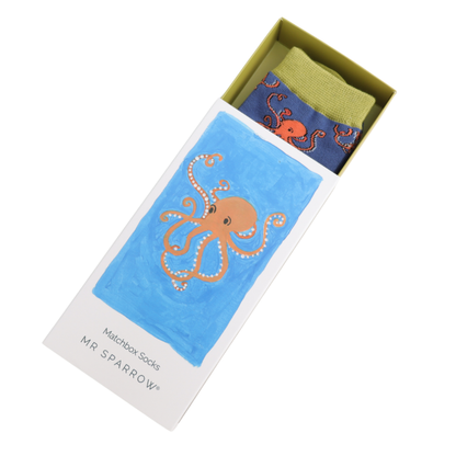 Mr Sparrow Octopus Matchbox Socks
