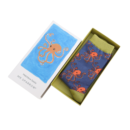 Mr Sparrow Octopus Matchbox Socks