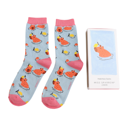 Miss Sparrow Capybara Matchbox Socks