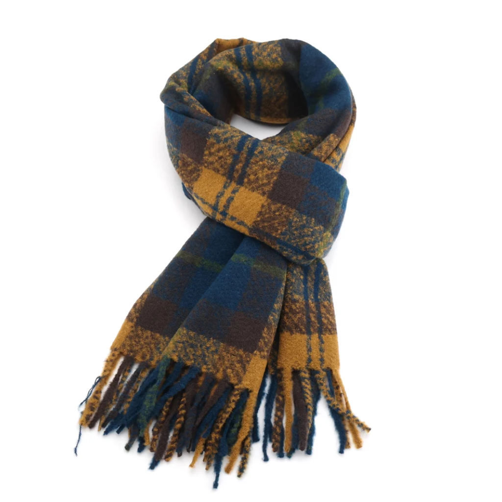Miss Sparrow Zoe Navy Tartan Scarf