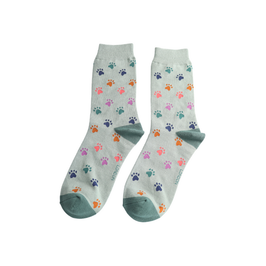 Miss Sparrow Paw Print Socks