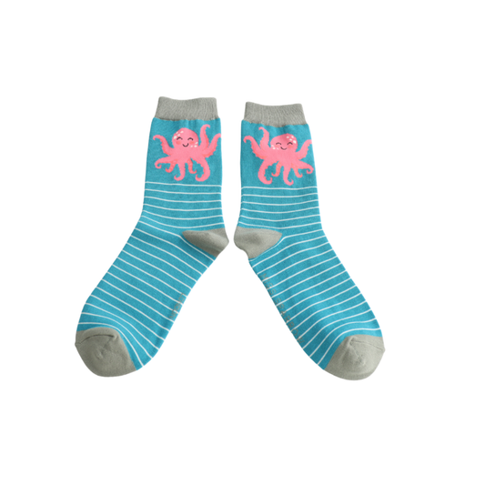 Miss Sparrow Pink Octopus Socks