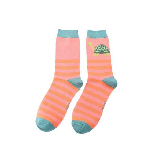Miss Sparrow Turtles and Stripes Socks