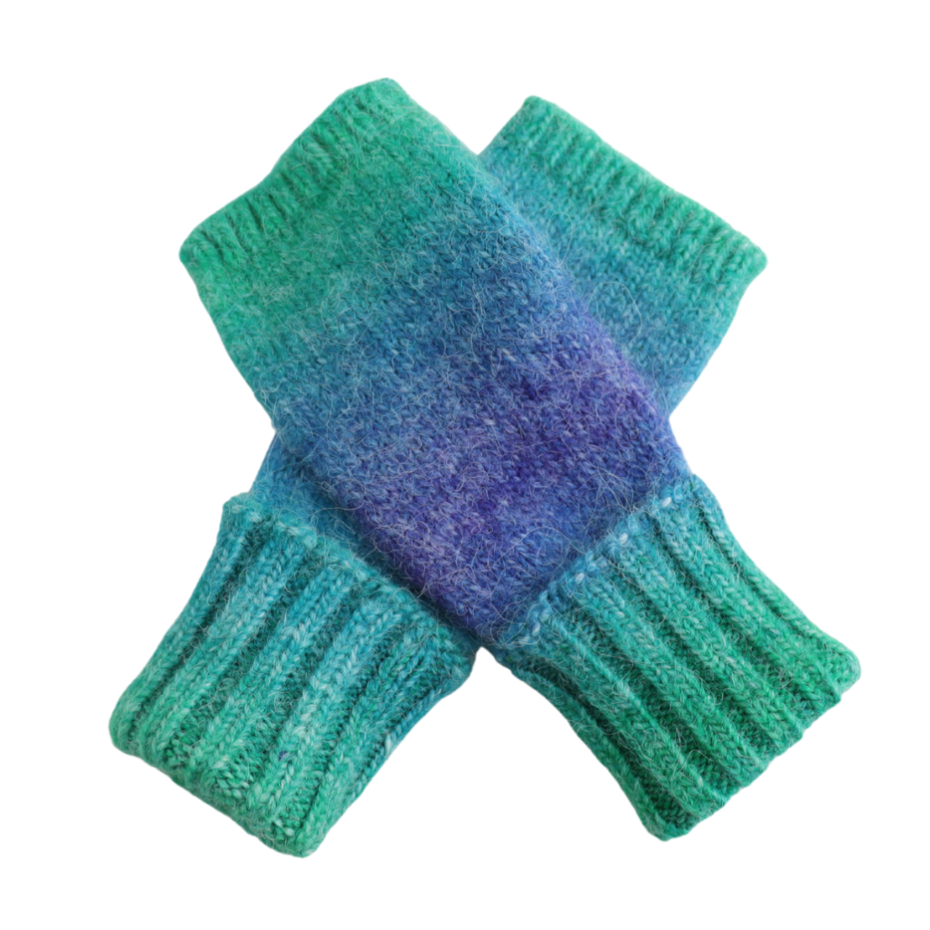 Miss Sparrow Gradient Blue Fingerless Gloves