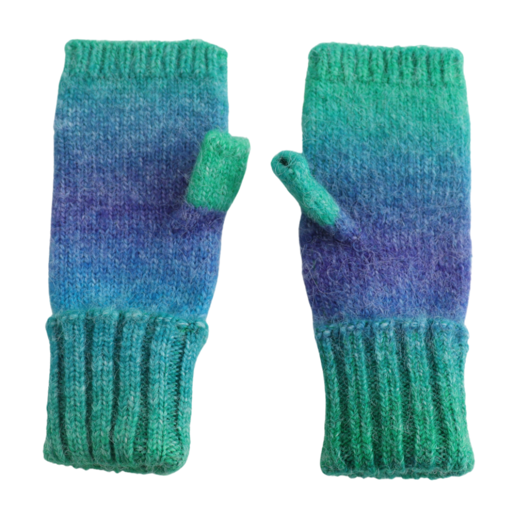 Miss Sparrow Gradient Blue Fingerless Gloves