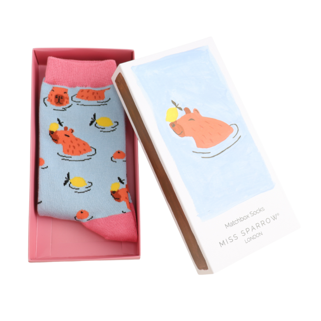Miss Sparrow Capybara Matchbox Socks