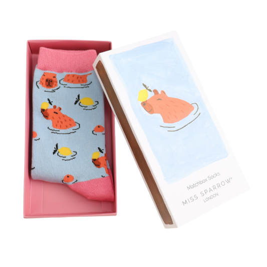 Miss Sparrow Capybara Matchbox Socks