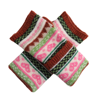 Miss Sparrow Nordic Rust Fingerless Gloves