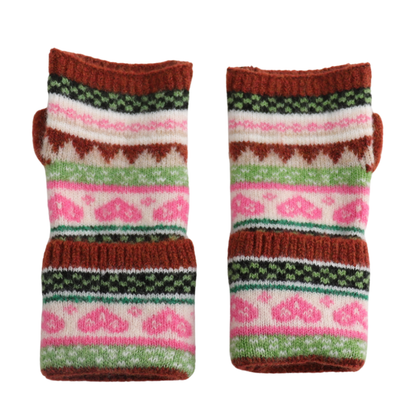 Miss Sparrow Nordic Rust Fingerless Gloves