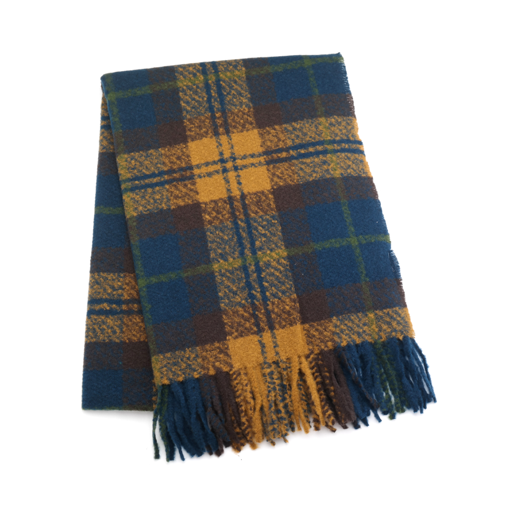 Miss Sparrow Zoe Navy Tartan Scarf