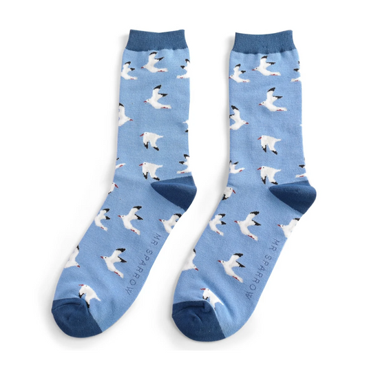 Mr Heron Sky Blue Seagulls Socks